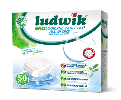 Akcesoria do zmywarek LUDWIK Tabletki do zmywarki ALL IN ONE 50 szt. ekologiczne